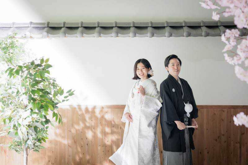 桜を取り入れて、季節感のある写真を