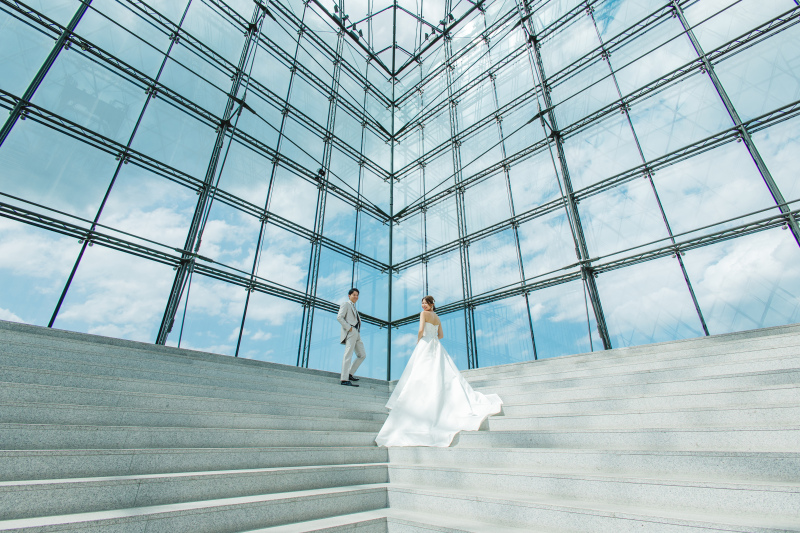 ピラミッドの中での撮影!