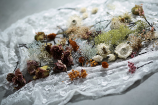 ドライフラワー髪飾り