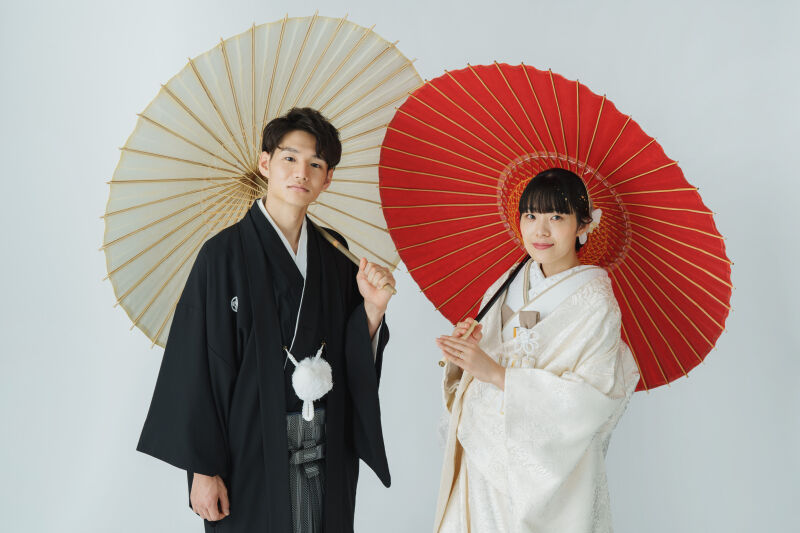 【和洋どちらも撮影出来る】和装+洋装スタジオ 美肌レタッチ・全データプラン