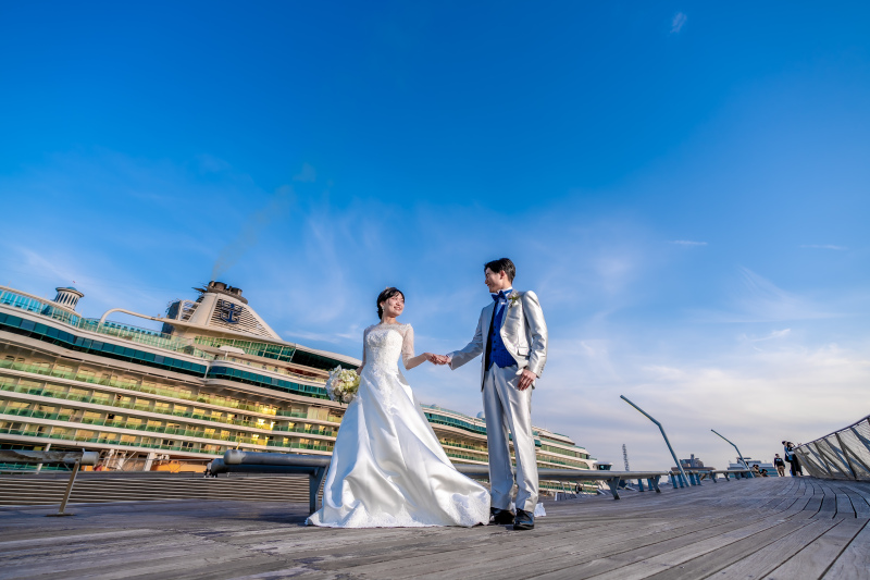 澄み切った青空で撮影スタート!!