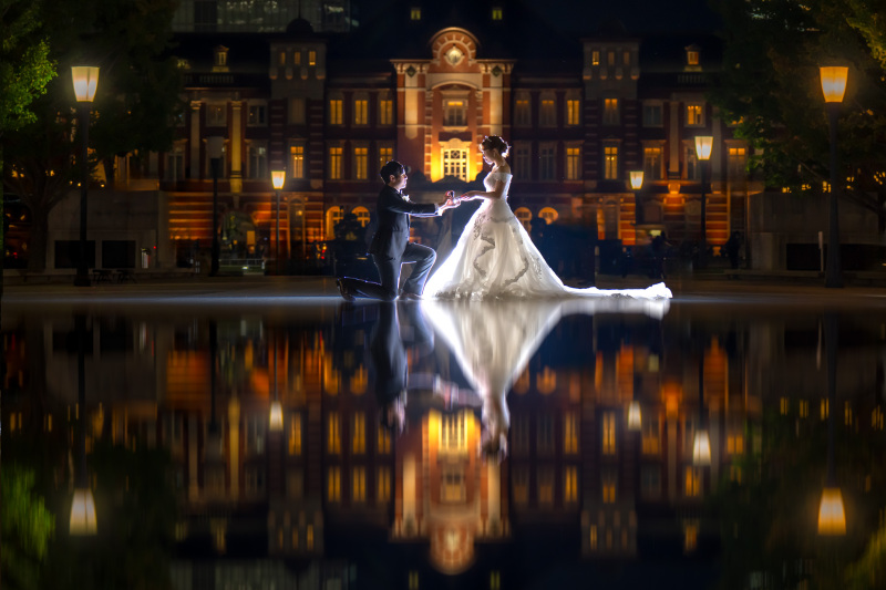 東京駅のリフレクションショット!