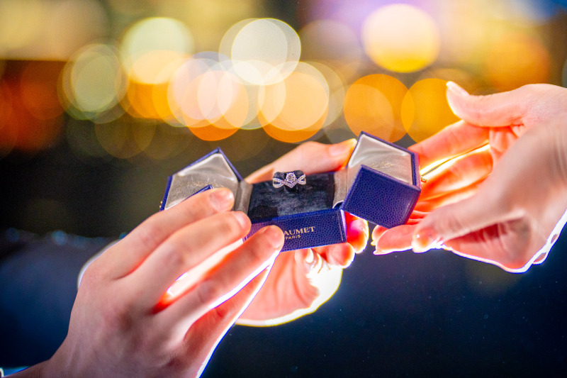 プロポーズショットのお手元アップ♪