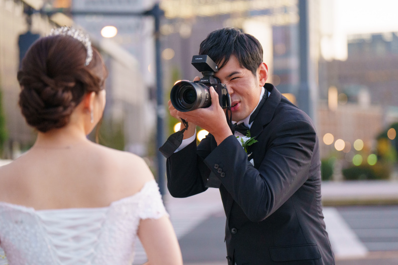 新郎カメラマンも参戦!