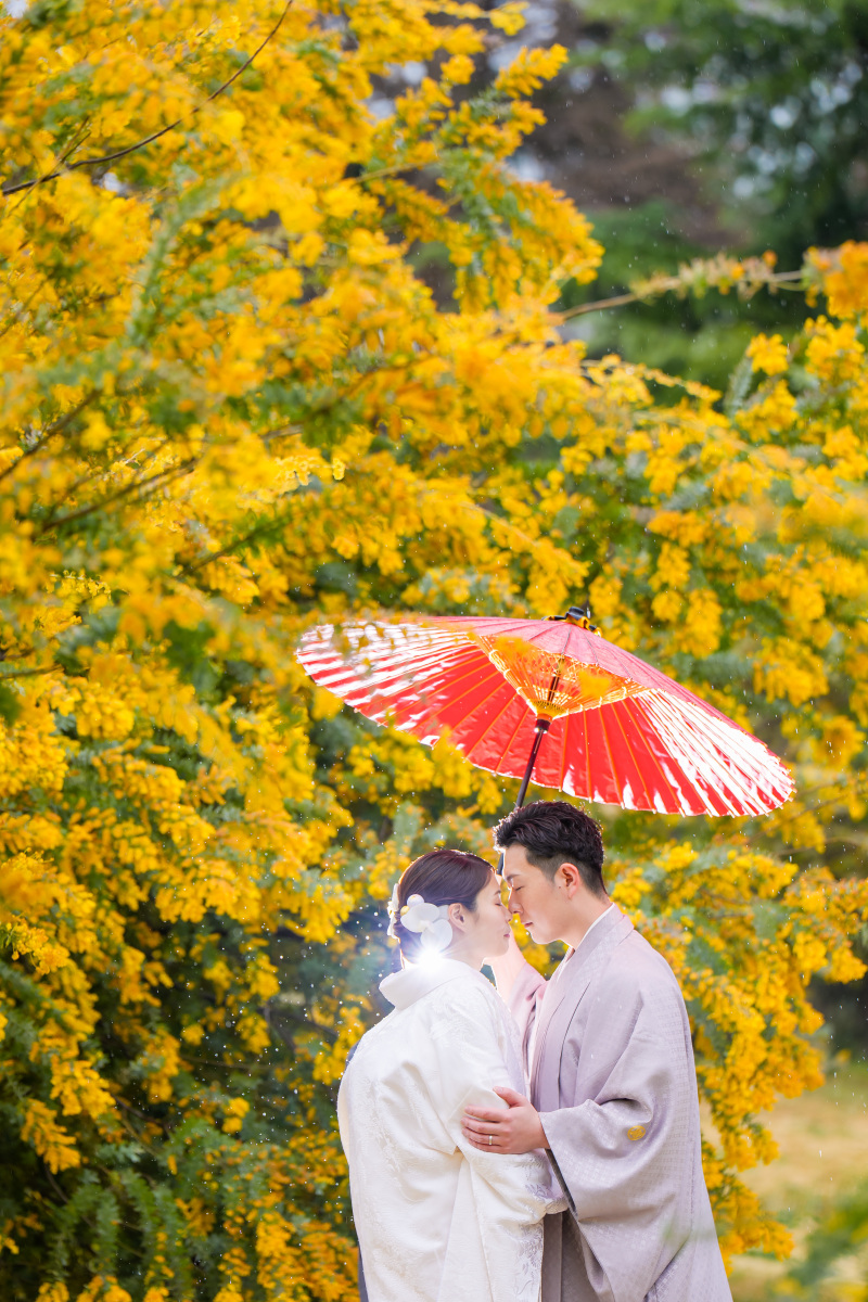 和装でもアンブレラショット！