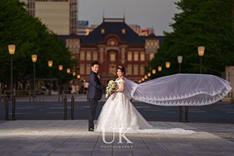 東京駅前での定番ショット!