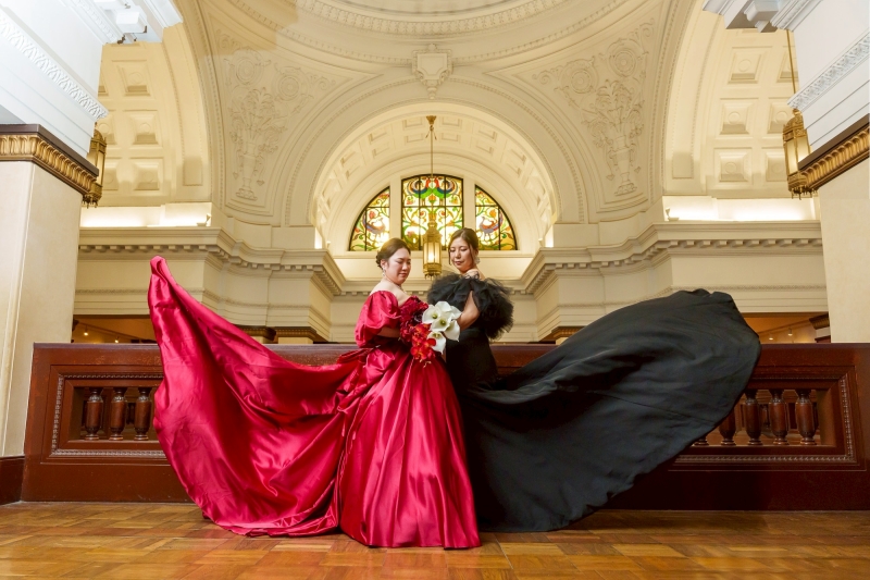 定番のドレスふわりショット♪