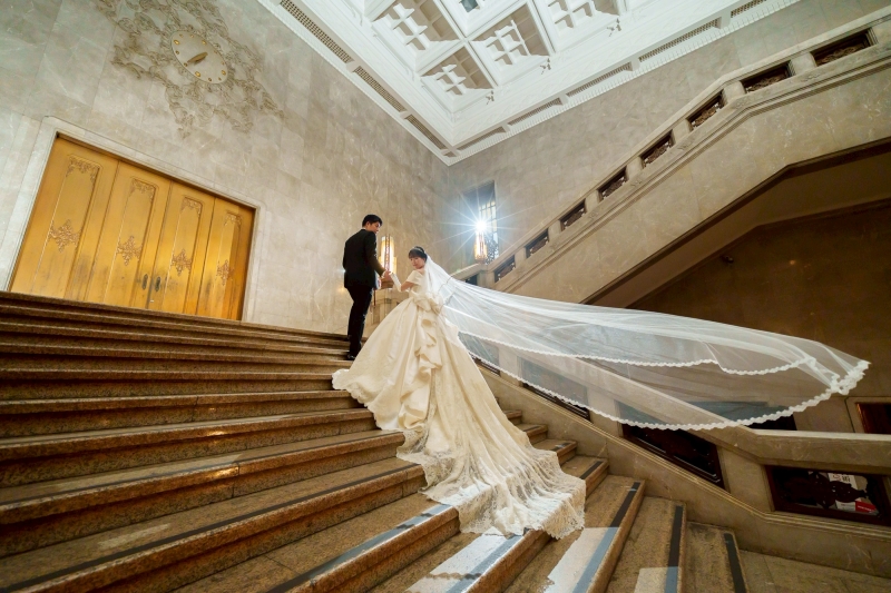 定番のベールふわり!