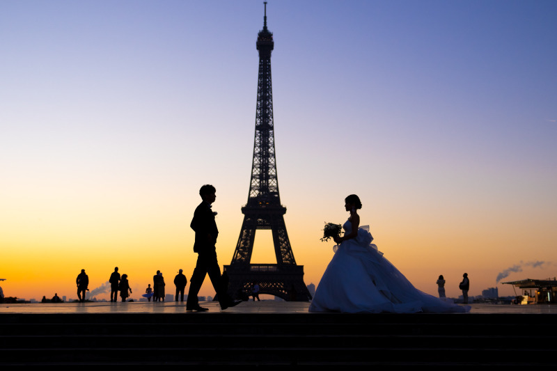 早朝のエッフェルウェディング!!