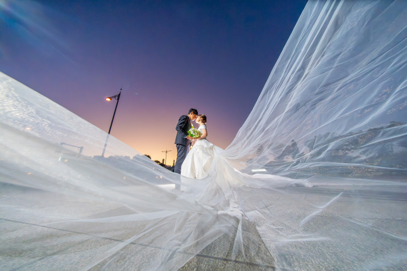 定番のロングベールショット!