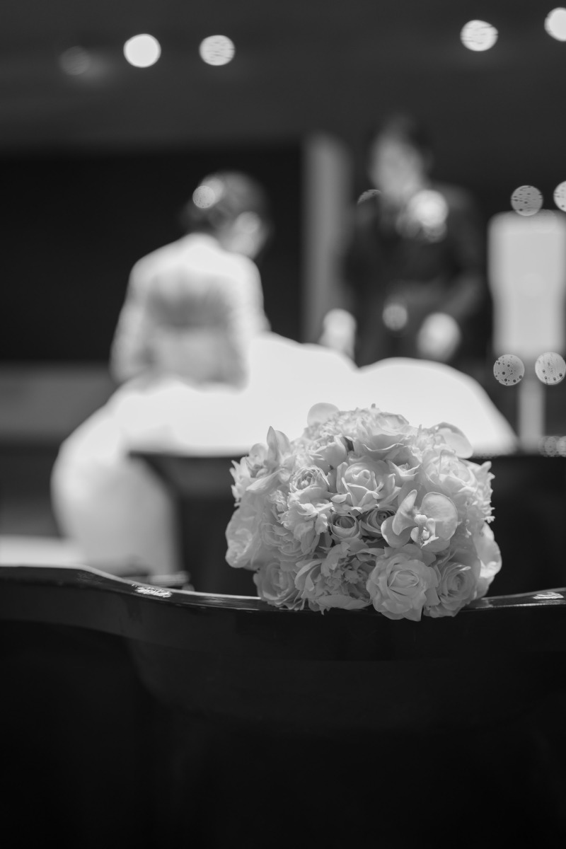 モノクロ写真でシックな雰囲気