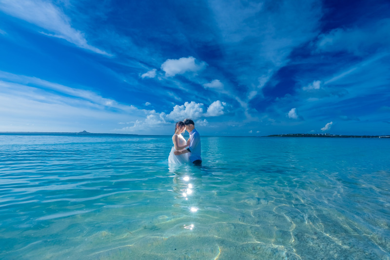 海に入って撮影！