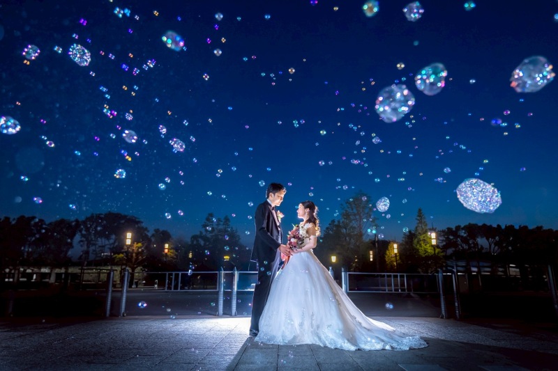 シャボン玉の演出でファンタジーに!