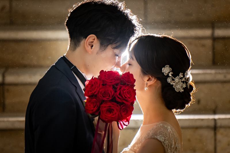 ブーケを使ったショット♪