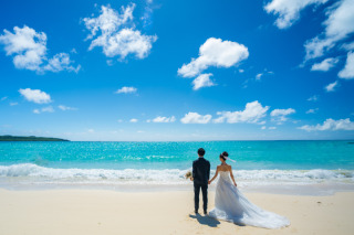 出張前撮り！海が綺麗なロケーション撮影♪