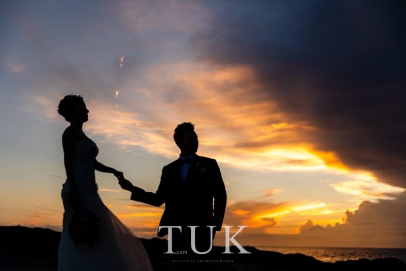 日没前の時間と、マジックアワーからの撮影