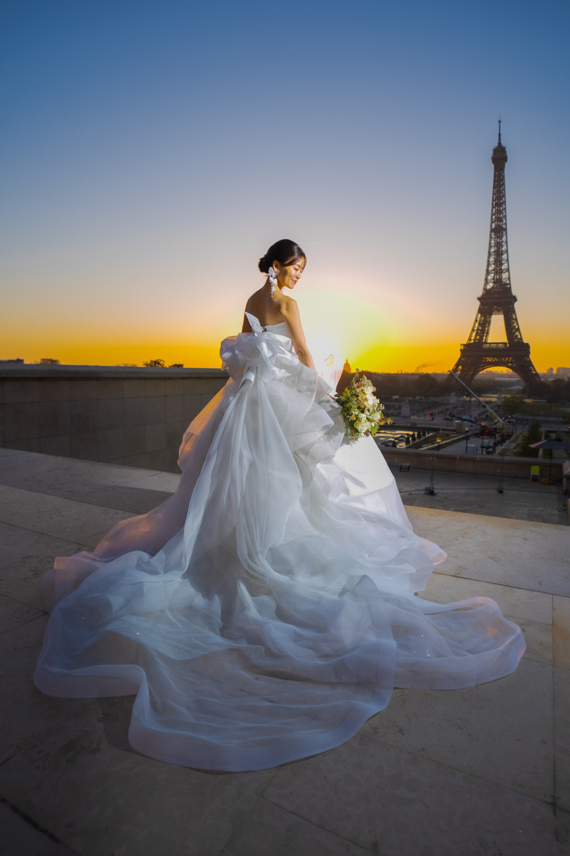 朝日とストロボショット