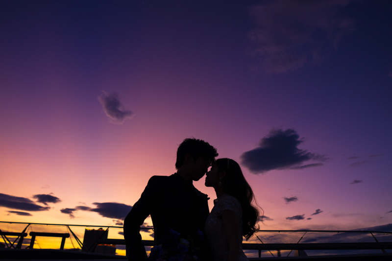 マジックアワーを活かしたシルエットショット♪