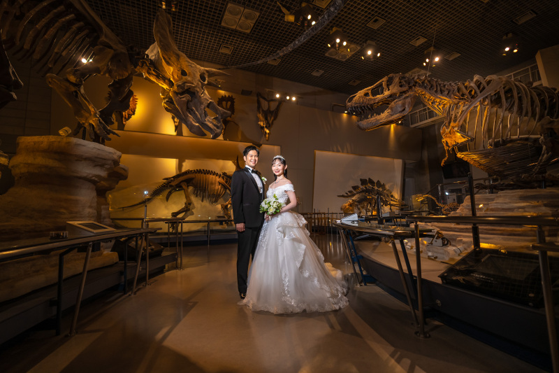 恐竜たちに囲まれて♪