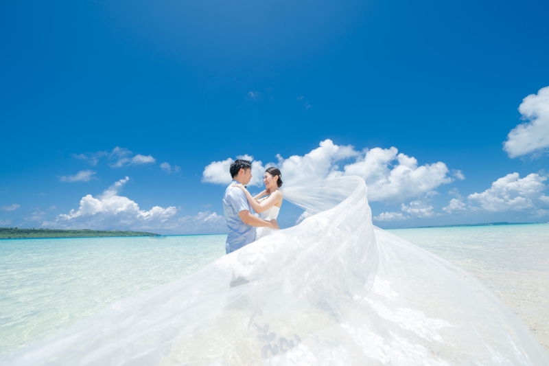 宮古ブルーのベールショット!!美しく決まりました