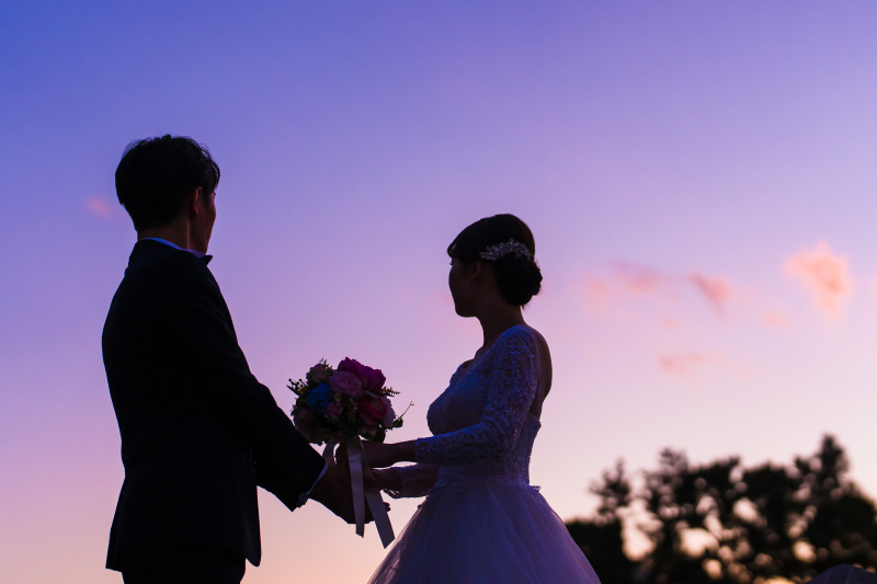 定番のシルエットショット♪