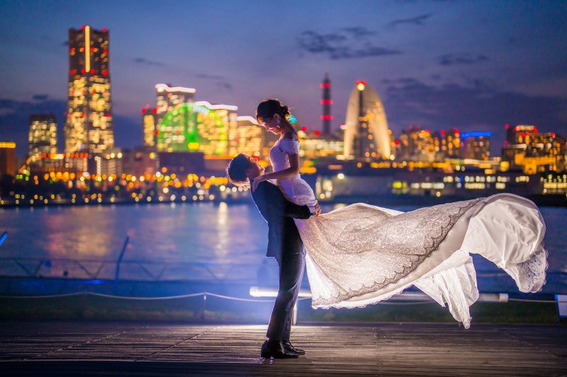 【横浜ウェディング!!】大桟橋、赤煉瓦、象の鼻パークなど横浜ウェディングのためのプラン【新婦ヘアメイク&メイク込み】