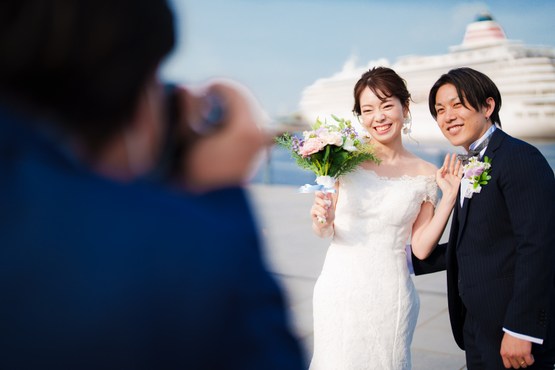 【横浜ウェディング!!】大桟橋、赤煉瓦、象の鼻パークなど横浜ウェディングのためのプラン【新婦ヘアメイク&メイク込み】