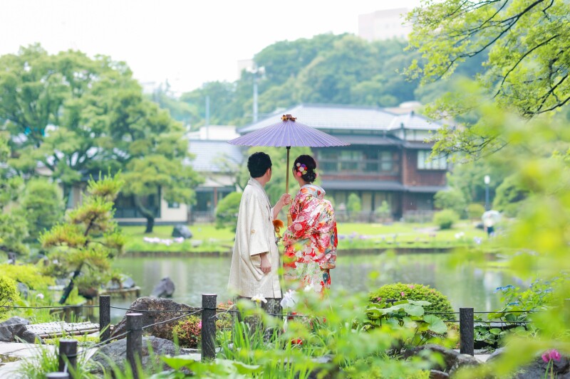 CLAIRE品川シーサイド店_庭園で撮影できる