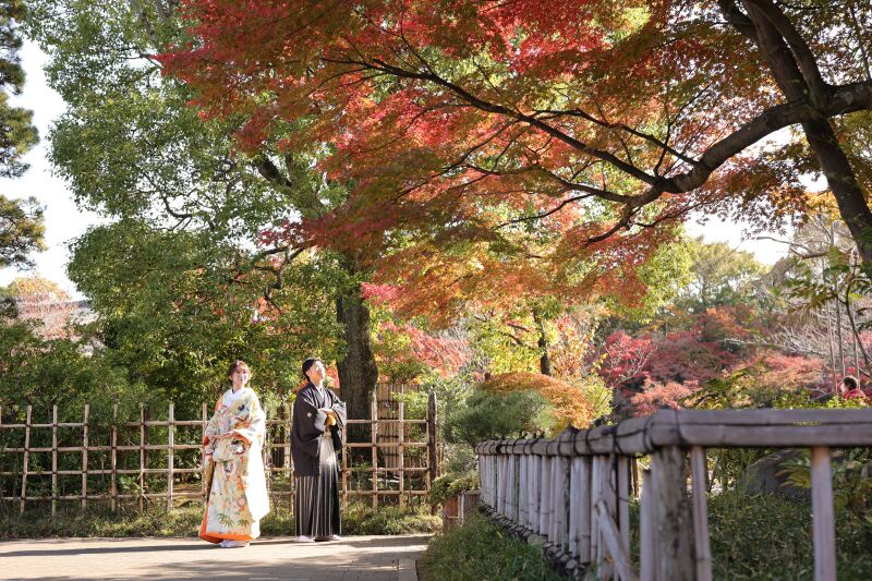 【50カットデータ３日で納品】２月３月に撮影で￥85,000！フォトレイト限定和洋装ロケスタプラン★和庭園ロケ+ドレススタジオ