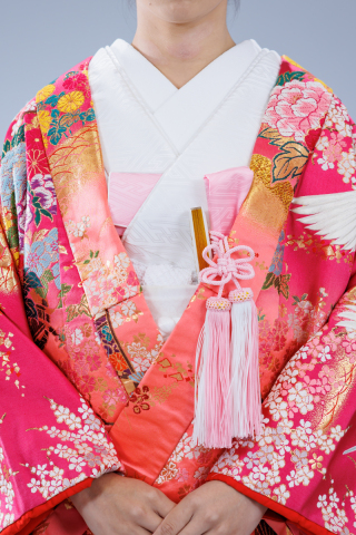 ピンク【花嫁３点セット】懐剣筥迫末広