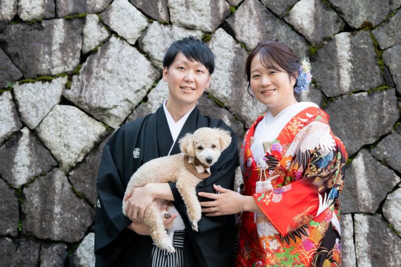 わんちゃんとお寺和装前撮り☆高幡不動尊