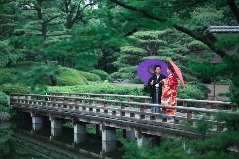 橋の上での撮影