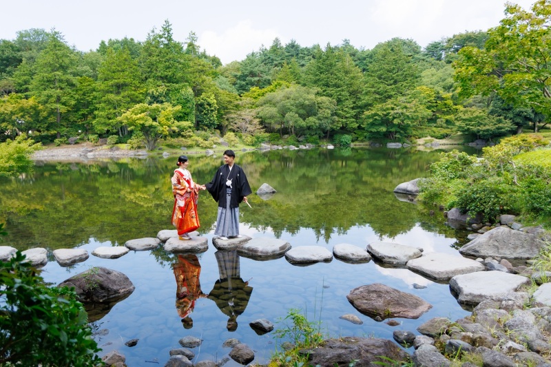 『日本庭園』石橋