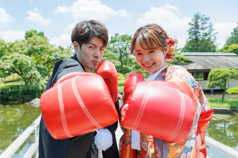 和装でコミカルなロケーション撮影!
