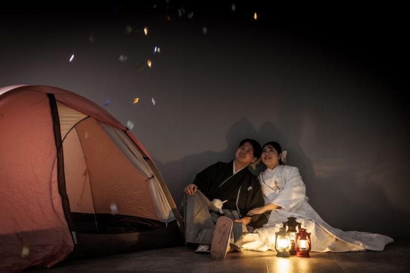 【華雅苑立川店】和装でキャンプ⁉スタジオ撮影