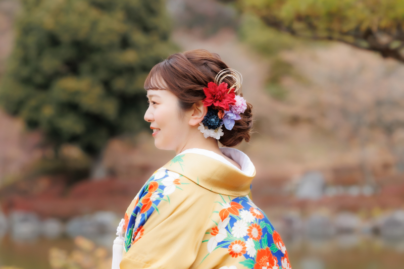 ヘア飾りも華やかに