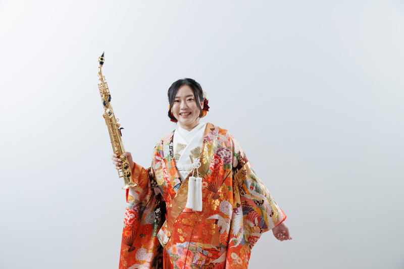 新鮮♪サックス×和装