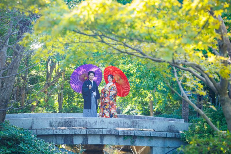 緑に包まれる橋