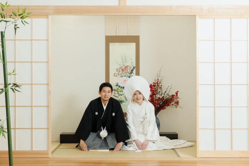 和室でご挨拶ショット♪
