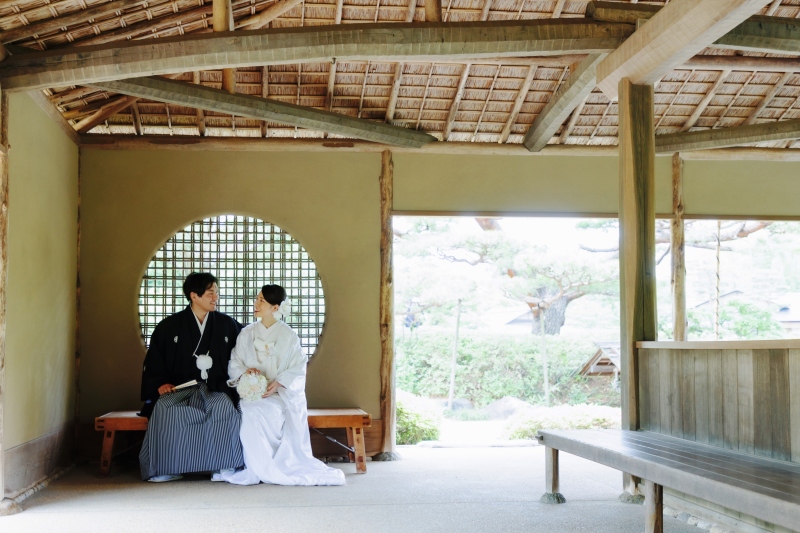 あずま屋での1枚