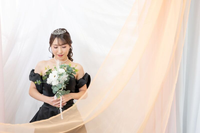 スタジオ背景や小物アレンジ