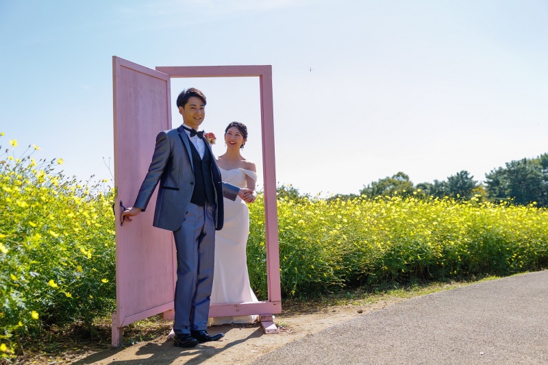 時期ごとのレアショット?!ピンクのドアと