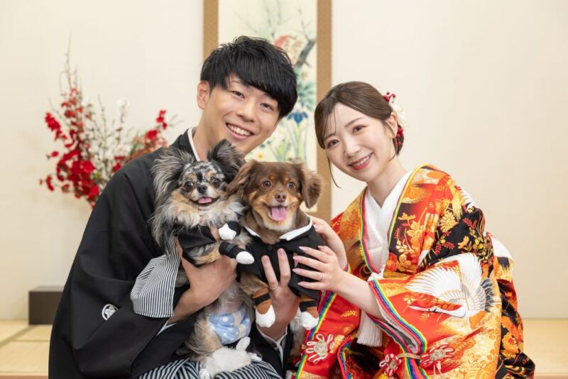 【貸し切りスタジオ】ペットと撮影♡フォトウエディング
