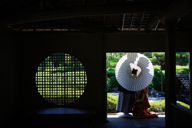 あずま屋を使用しての1枚