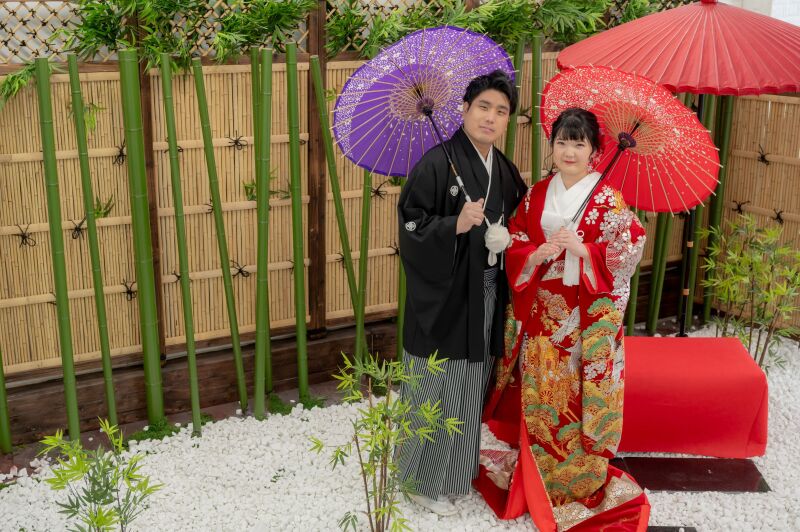 屋内の日本庭園