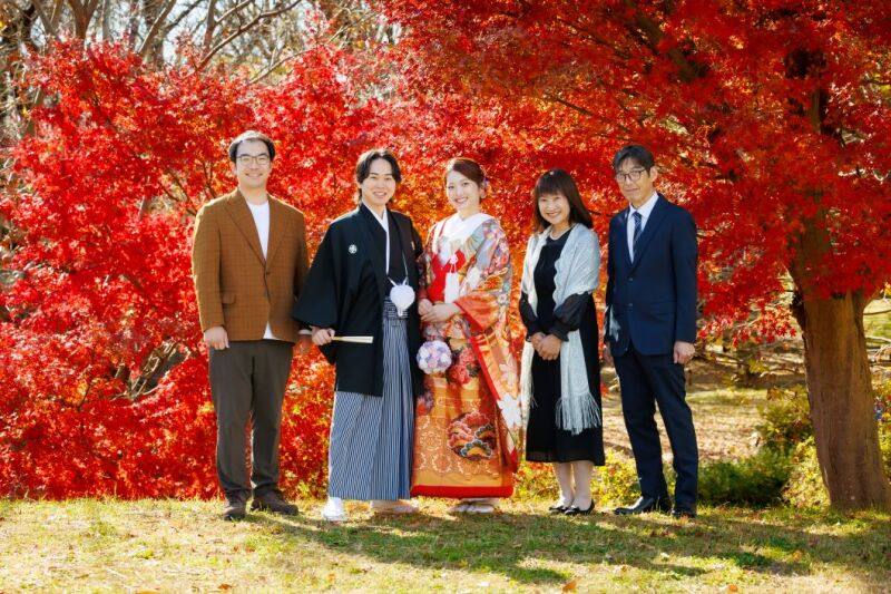 家族と一緒の写真も残せる♪【和装前撮り】