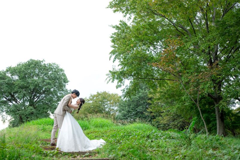 ご新郎様に引き寄せられて