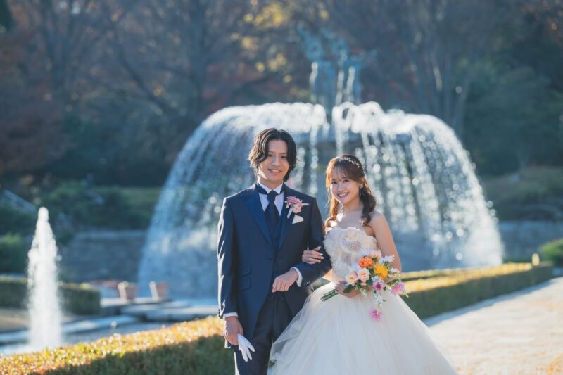 ドレス&噴水ショット