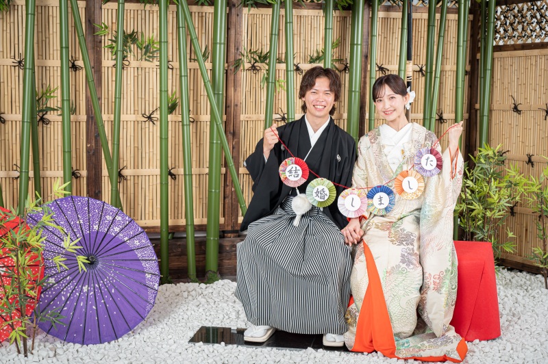 お庭風の撮影ブース