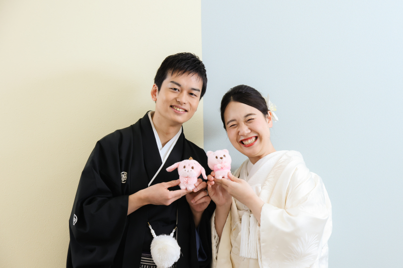 かわいいぬいぐるみと共に